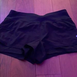 Black athletic shorts